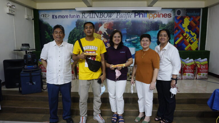 October Birthday celebrants (L – R) Driver Eduard Dublon and ED Grace Cruz receiving their token from SD Santi Dapul, Treasurer Rose Dapul & MD Marison Neria.