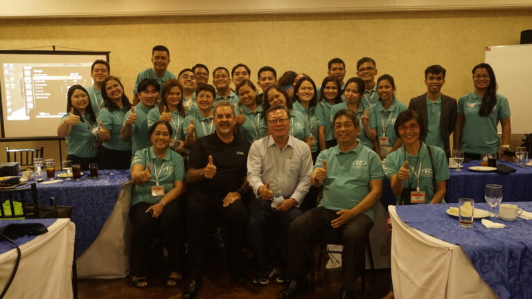 The group pose for a souvenir photo after the exciting lecture on the Ride Along Program by Rexair Executive Director for International Sales Clay Wilson held at Makati Sports Club.  Everyone left the place with their hearts and mind full of life and enthusiasm.