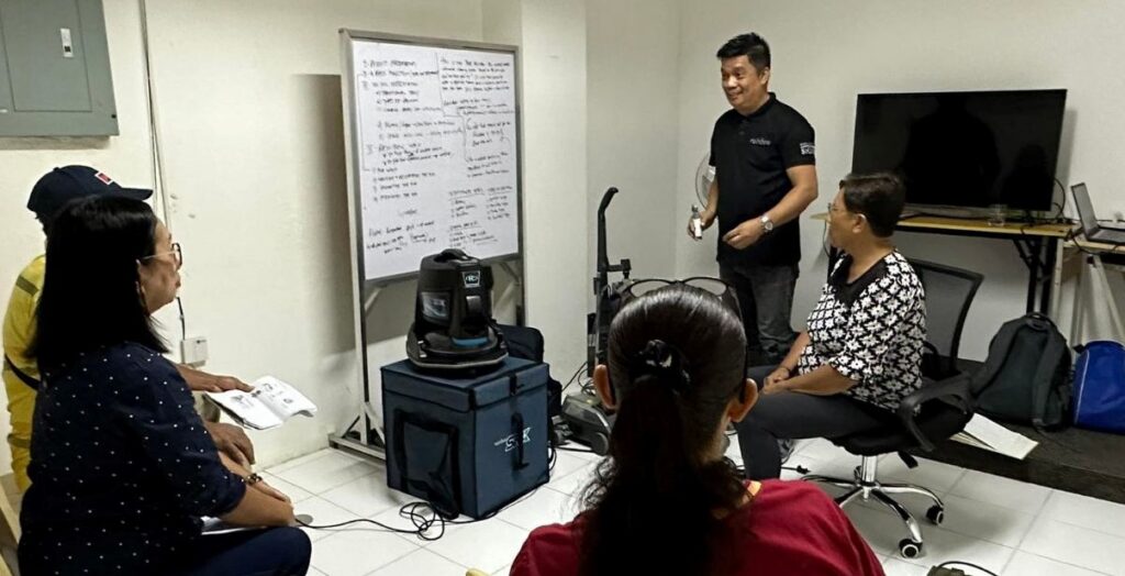 Trainor Nelson Patena conducts training in our branch office in Davao City.