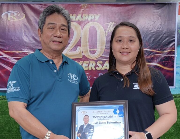 AD John Tolentino was recognized as a September Top Performer in the Leaders category for closing five sales. He is proudly represented by his wife MD Jessica Tolentino to receive the recognition and certificate.