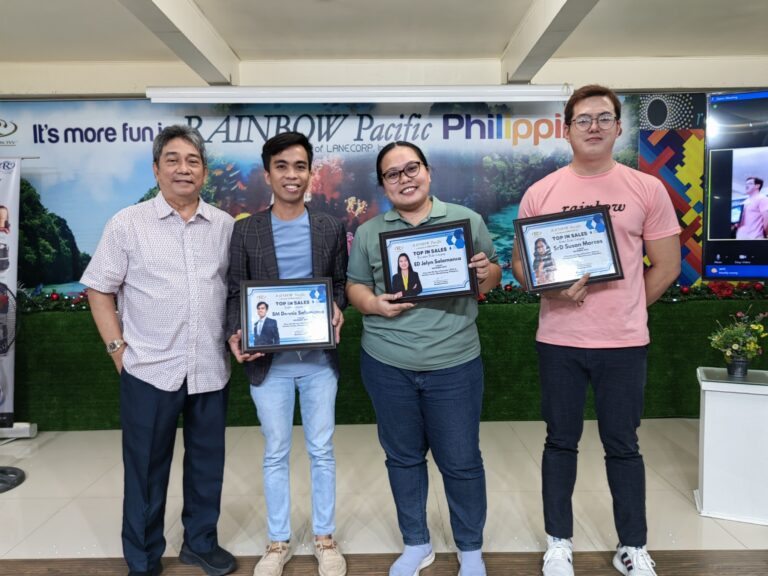 Here are the Top Performers for the month of November: under the Leaders category, we have BP Dennis Salamanca; for the ED Category, Jelyn Salamanca represented by RD Ofelia Narrido; and for Senior Dealer Susan Marcos, represented by AD John Tolentino.